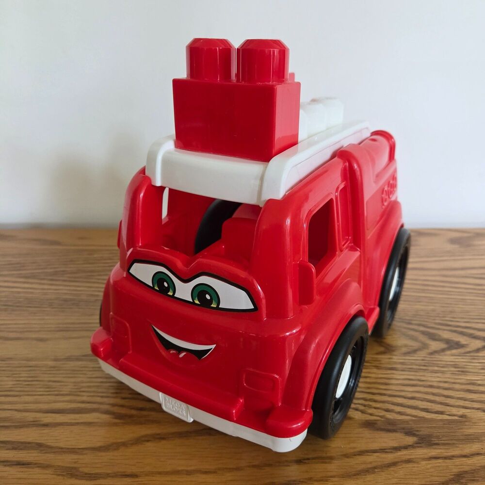 Mega Bloks First Builders Freddy Fire Truck 4-Piece Toddler Toy Set